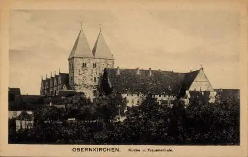 Ak Obernkirchen in Schaumburg, Kirche, Frauenschule