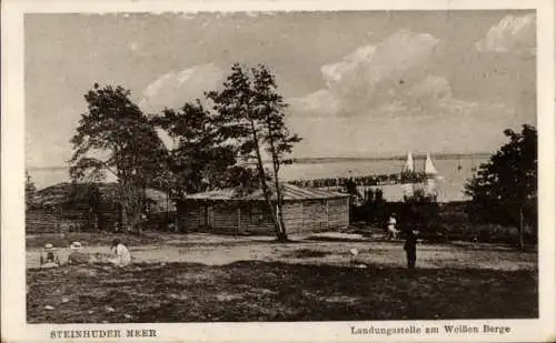 Ak Steinhude Wunstorf Niedersachsen, Landungsstelle am Weißen Berge