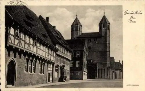 Ak Bad Gandersheim am Harz, Dom, Fachwerkhaus