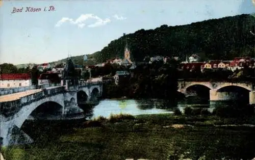 Ak Bad Kösen Naumburg an der Saale, Teilansicht, Brücken