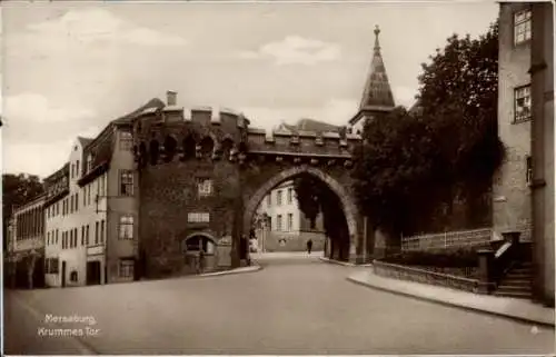 Ak Merseburg an der Saale, Krummes Tor