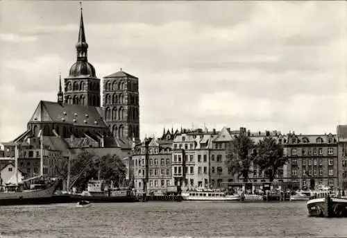 Ak Stralsund in Vorpommern, Hafen, Teilansicht