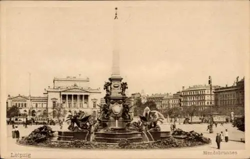 Ak Leipzig in Sachsen, Mendebrunnen