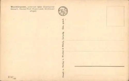 Ak Leipzig in Sachsen, Mendebrunnen