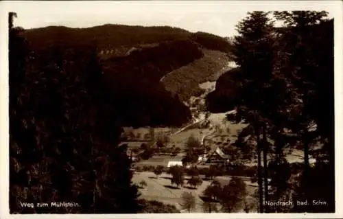 Ak Nordrach im Schwarzwald Baden, Weg zum Mühlstein