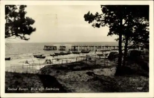 Ak Ostseebad Bansin auf Usedom, Seebrücke