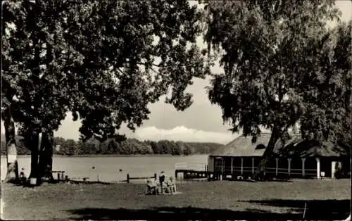 Ak Templin in der Uckermark, Strandbad, Teilansicht