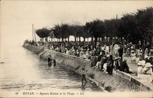 Ak Royan Charente Maritime, Square Botton, Plage