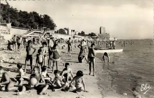 Ak Fouras Charente Maritime, Plage, fond, Semaphore