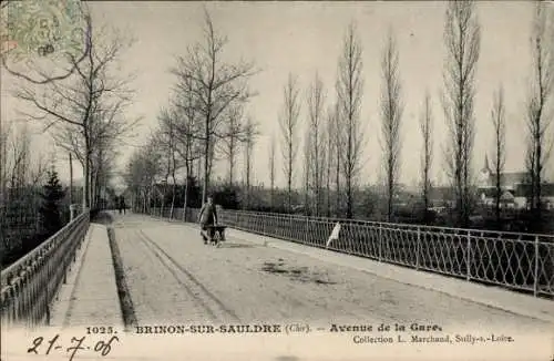 Ak Brinon sur Sauldre Cher, Avenue de la Gare