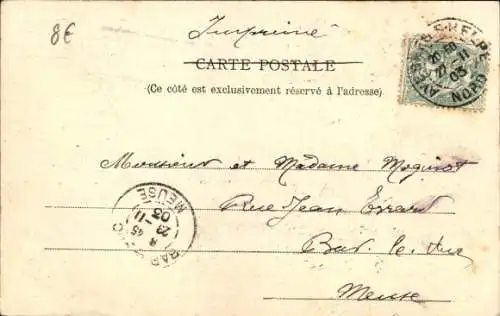 Ak Avesnes sur Helpe Nord, Place du Palais du Justice