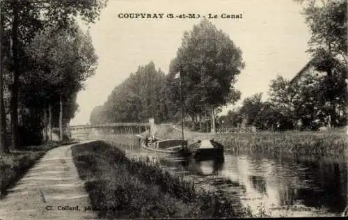 Ak Coupvray Seine et Marne, Le Canal