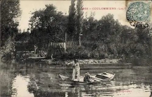 Ak Coulommiers Seine et Marne, Les Bords du Morin