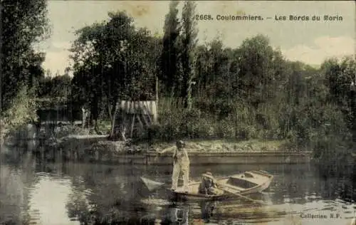 Ak Coulommiers Seine et Marne, Les Bords du Morin