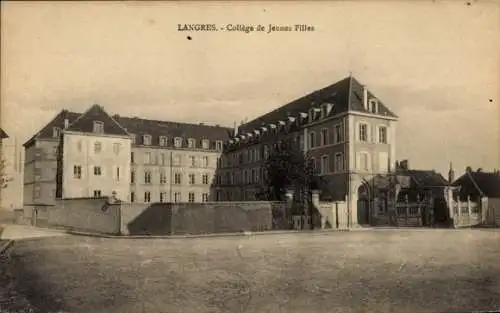 Ak Langres Haute Marne, College de Jeunes Filles