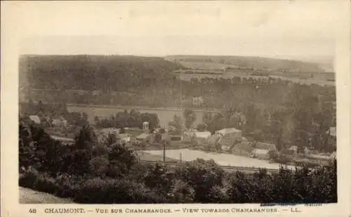 Ak Chaumont Haute-Marne, Vue sur Chamarandes