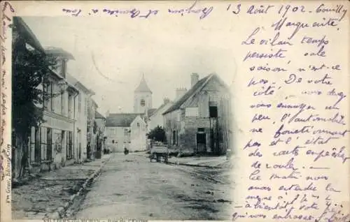 Ak Villiers sur Morin Seine et Marne, Blick von der Straße