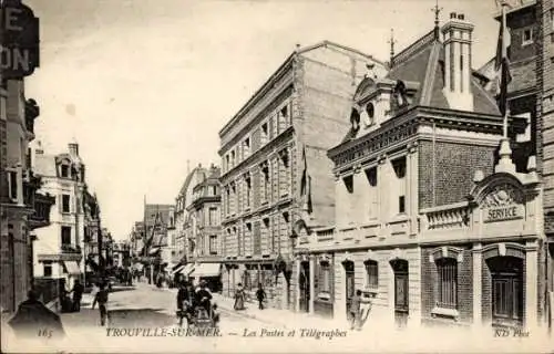 Ak Trouville sur Mer Calvados, Post und Telegraphen