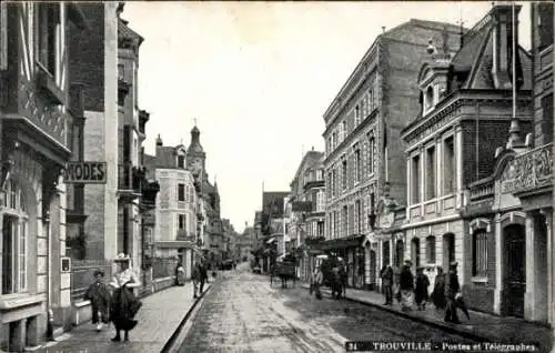 Ak Trouville Calvados, Postes et Telegraphes