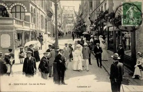 Ak Trouville Calvados, Rue de Paris