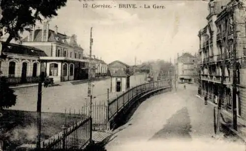 Ak Brive la Gaillarde Corrèze, La Gare