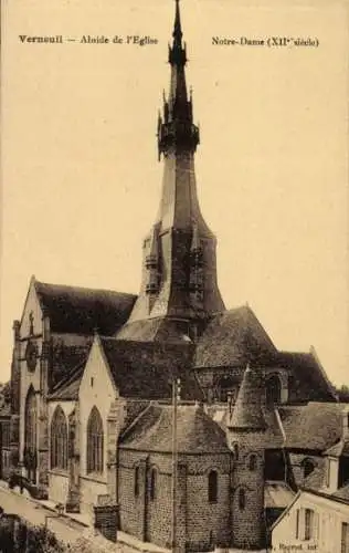 Ak Verneuil sur Avre Eure, Kirche Notre-Dame