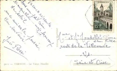 Ak Vernon Eure, alte Mühle