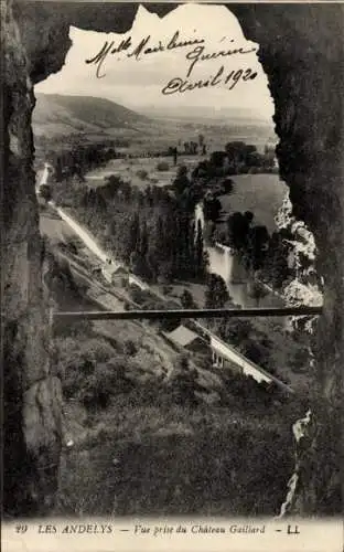 Ak Les Andelys Eure, Vue prise du Chateau Gaillard