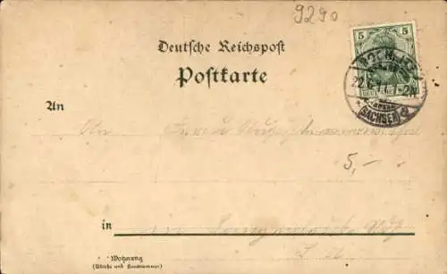 Passepartout Ak Rochlitz an der Mulde, Rochlitzer Berg, Friedrich August Turm