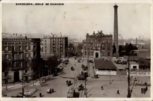 AK Barcelona Katalonien Spanien, Vilanova Straße