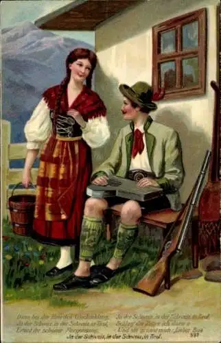 Lied Ak In der Schweiz, in der Schweiz, in Tirol, Volkstrachten