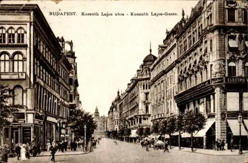 Ak Budapest Ungarn, Kossuth Lajos Gasse