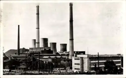 Ak Heerlen Limburg Niederlande, Oranje Nassau Mine mit Schornsteinen