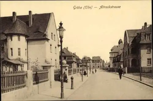 Ak Gröba Riesa an der Elbe Sachsen, Altrockstraße