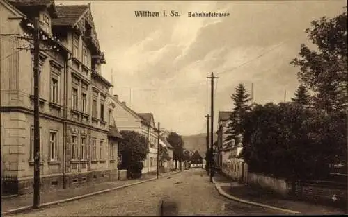 Ak Wilthen in der Oberlausitz, Bahnhofstraße