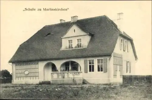 Ak Martinskirchen Mühlberg an der Elbe Brandenburg, Schule