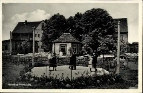 Ak Winkwitz Meißen in Sachsen, Gasthof Winkwitz, Tanzfläche