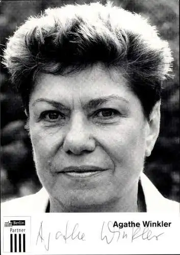 Ak Schauspielerin Agathe Winkler, Portrait, Autogramm, Theater Jedermann