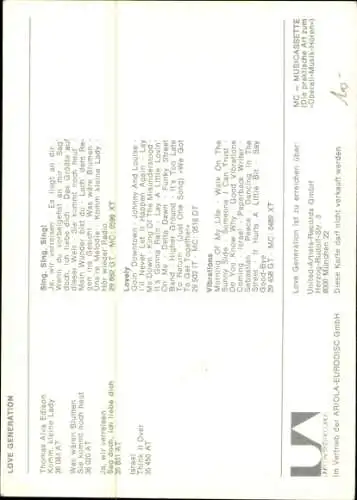 Ak Schauspieler Love Generation, Autogramm, Sänger