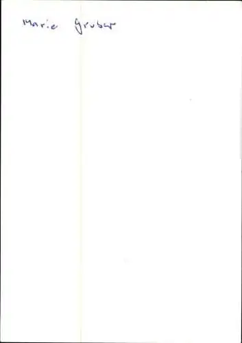 Ak Schauspielerin Maria Gruber, Portrait, Autogramm