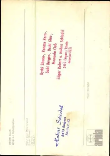 Ak Schauspielerin Uschi Glas, Portrait, Autogramm