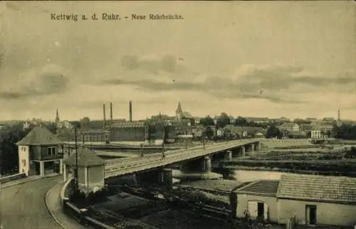 Ak Kettwig Essen im Ruhrgebiet, Neue Ruhrbrücke