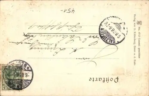 Präge Passepartout Ak Essen im Ruhrgebiet, Teilansicht