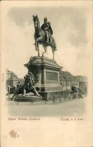 Relief Ak Essen im Ruhrgebiet, Kaiser-Wilhelm-Denkmal