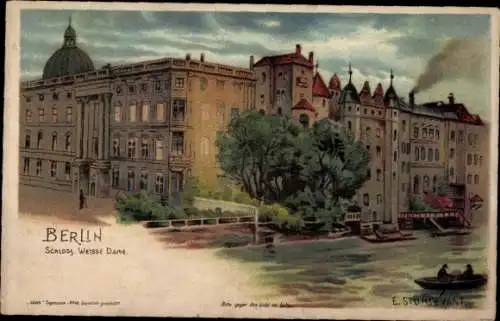 Halt gegen das Licht Künstler Litho Berlin Mitte, Schloss Weiße Dame