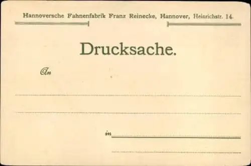 Ak Hannover in Niedersachsen, Flaggen aller Länder, Hannoversche Fahnen-Fabrik, Franz Reinecke