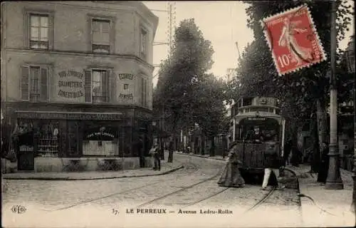 Ak Le Perreux sur Marne Val de Marne, Avenue Ledru-Rollin