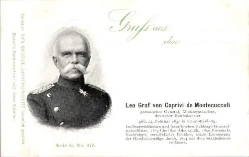 Ak Leo Graf von Caprivi de Montecuccoli, General