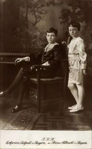 Ak Erbprinz Luitpold von Bayern, Prinz Albrecht von Bayern, Portrait