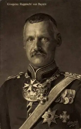 Ak Kronprinz Rupprecht von Bayern, Portrait